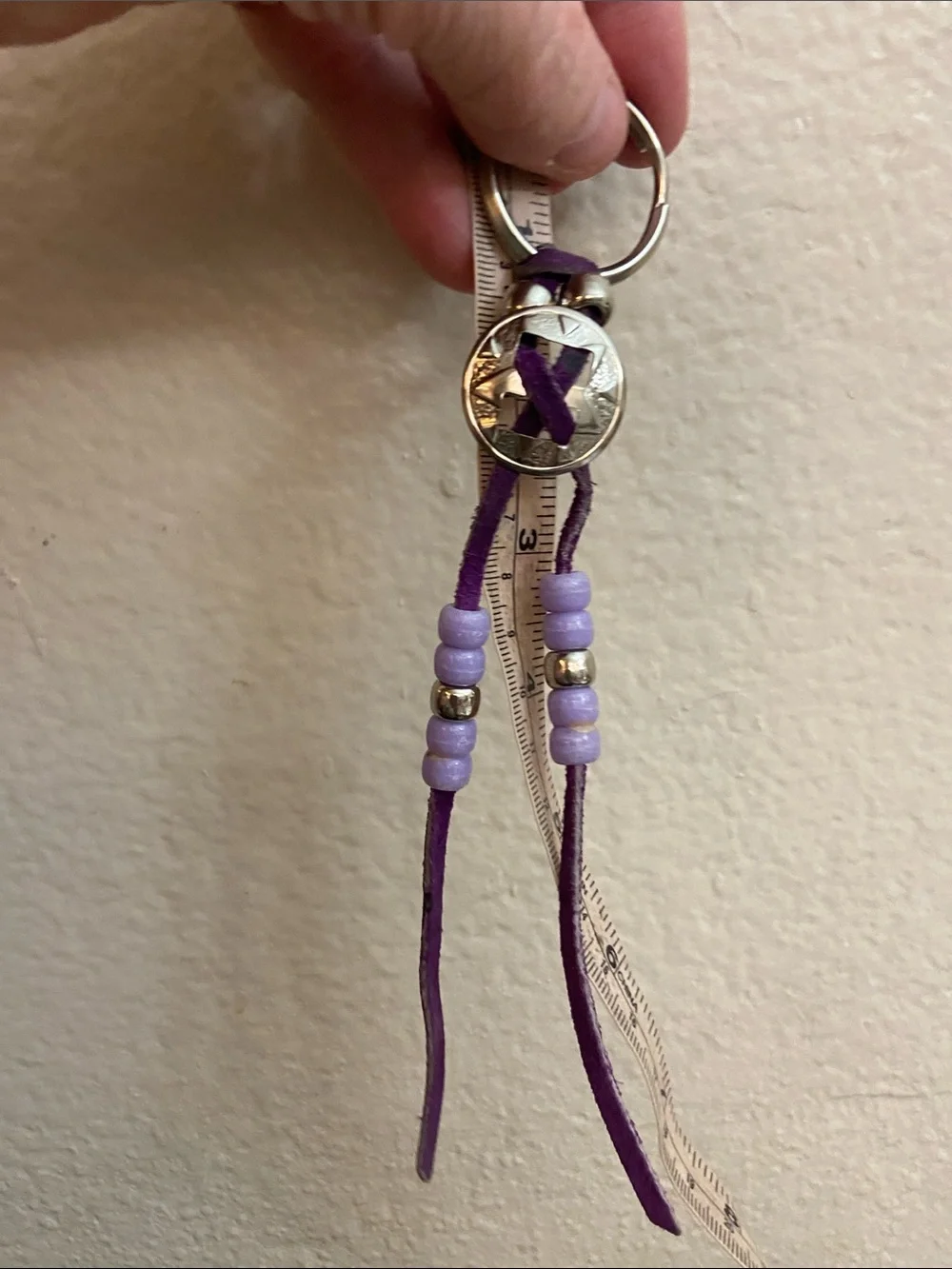 10/$10❤️❤️❤️Southwest Style Concho Suede Key Chain